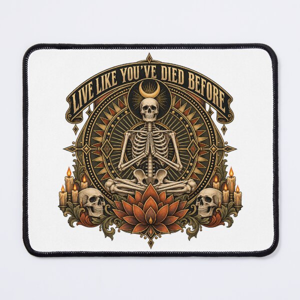 Item preview, Live Fully, Fear Nothing Skeleton Meditation designed and sold by Dresut.