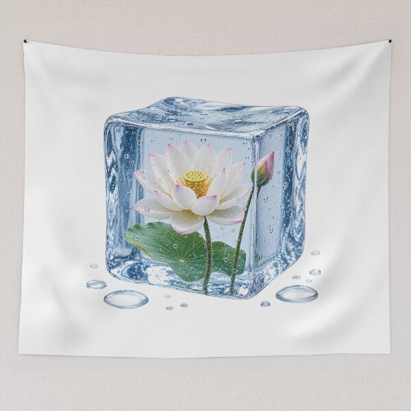 Item preview, Frozen Lotus Flower in Crystal Ice designed and sold by MichalHau.