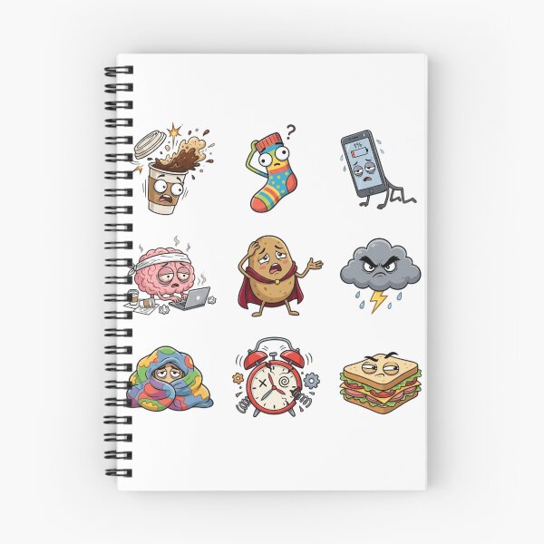 Item preview, Daily Struggle Funny Mood Mascot Sticker Sheet Pack designed and sold by mood-draftsman.