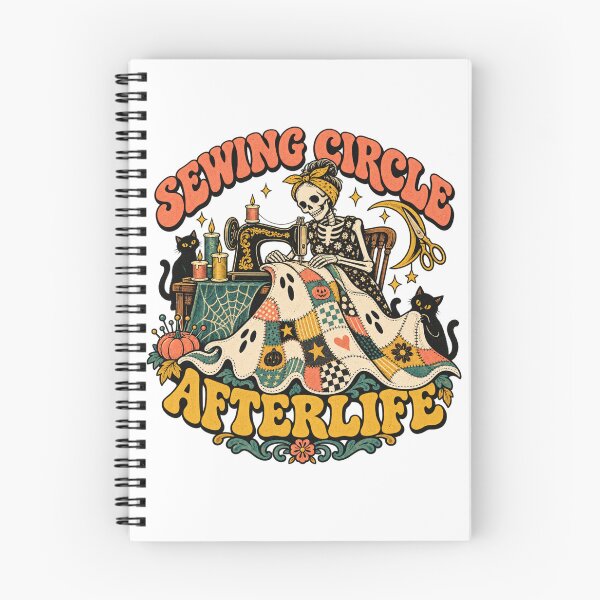Item preview, Sewing Circle Afterlife Halloween Skeleton Art designed and sold by ODDLUME CLUB.