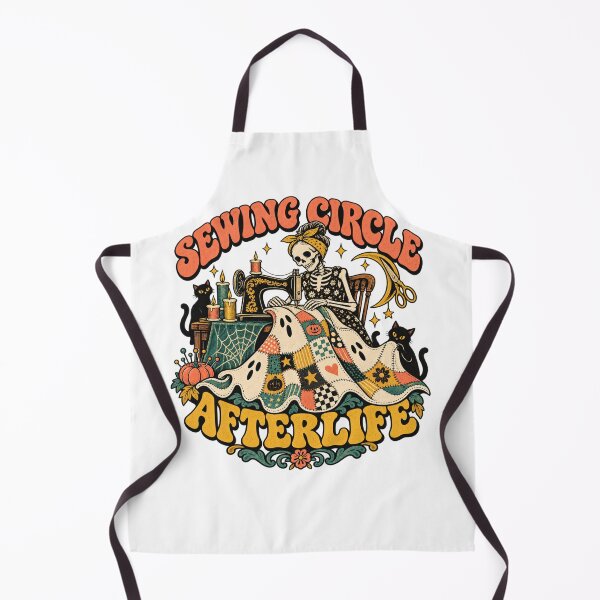 Item preview, Sewing Circle Afterlife Halloween Skeleton Art designed and sold by ODDLUME CLUB.