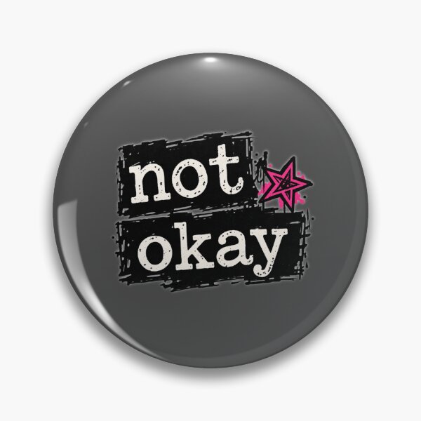 Item preview, Not Okay Emo Quote with Pink Star designed and sold by stickoala.