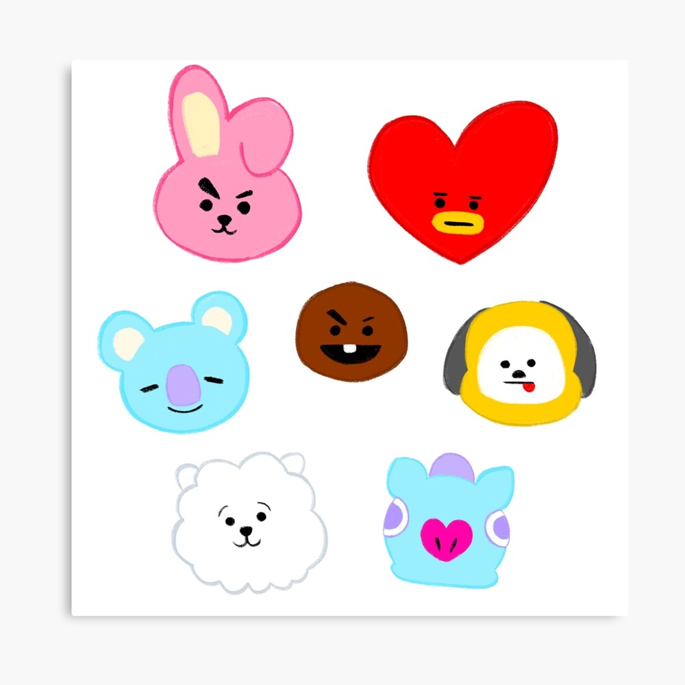 "BT21 BTS Characters" Canvas Print by ArtsLoversAida | Redbubble