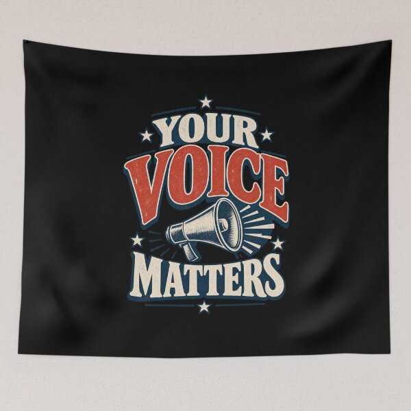 Item preview, Your Voice Matters T-Shirt | Vintage Empowerment Typography Design | Motivational Statement Tee designed and sold by ElegantPeople.