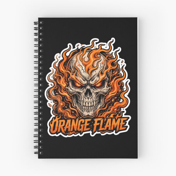 Item preview, Orange Flame Skull Classic Fire Skull Halloween Skull Burning Skull Cool designed and sold by HealingEraInk.