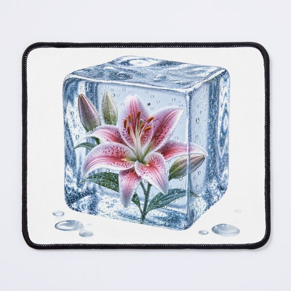 Item preview, Frozen Pink Lily in Crystal Ice designed and sold by MichalHau.