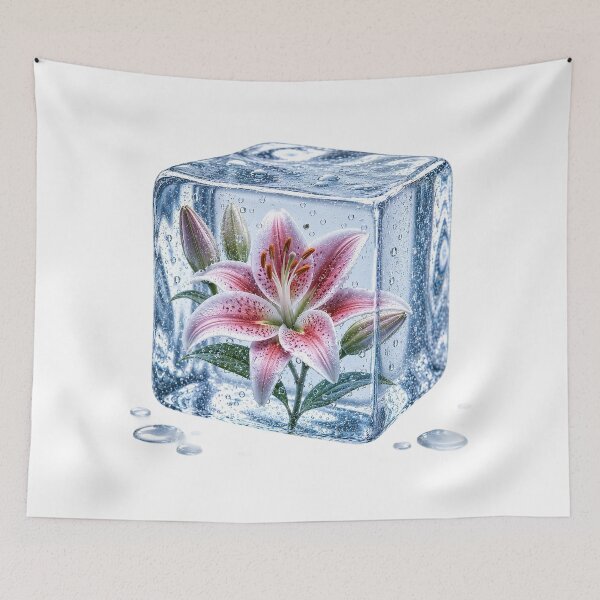 Item preview, Frozen Pink Lily in Crystal Ice designed and sold by MichalHau.