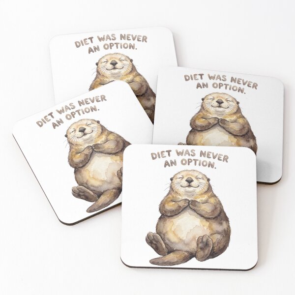 Item preview, Chubby Otter Diet Humor designed and sold by Tiffany Roy.