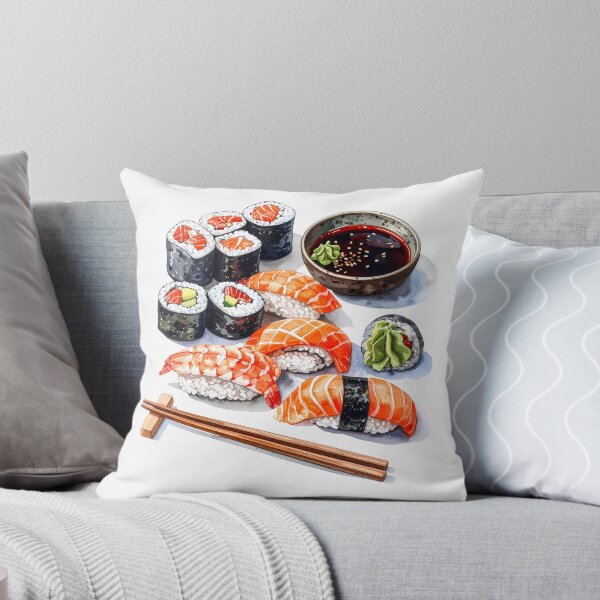 Item preview, Japanese Sushi Watercolor Illustration designed and sold by BetweenForms.
