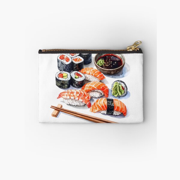 Item preview, Japanese Sushi Watercolor Illustration designed and sold by BetweenForms.