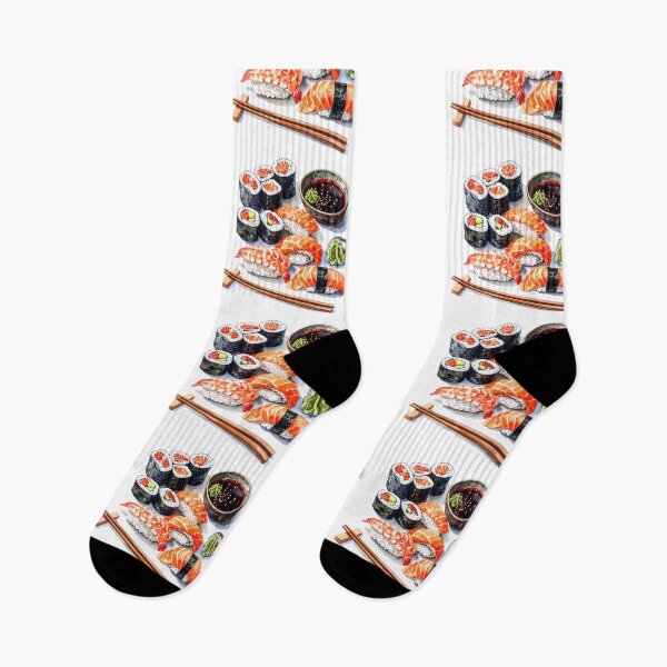 Item preview, Japanese Sushi Watercolor Illustration designed and sold by BetweenForms.