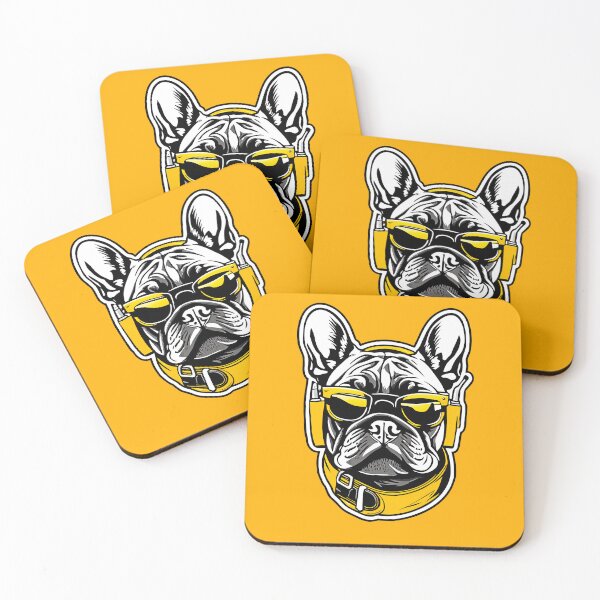 Item preview, French Bulldog Headphones & Sunglasses designed and sold by Topoartispp.