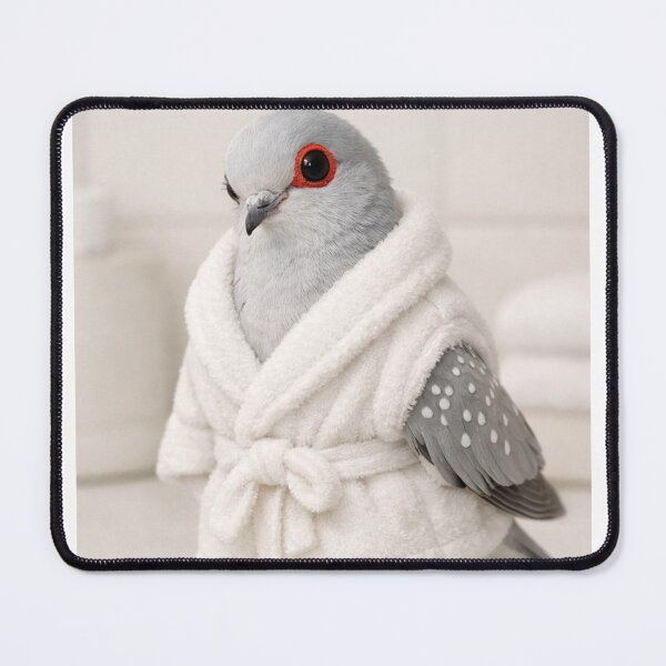 Item preview, Diamond Dove White Bathrobe designed and sold by Sillytoe.