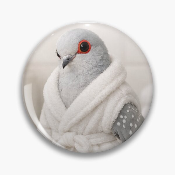 Item preview, Diamond Dove White Bathrobe designed and sold by Sillytoe.