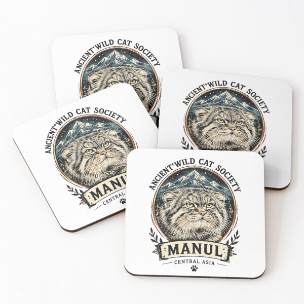 Item preview, Manul Pallas Cat Vintage Wildlife Society Central Asia  designed and sold by Thegoldenline.
