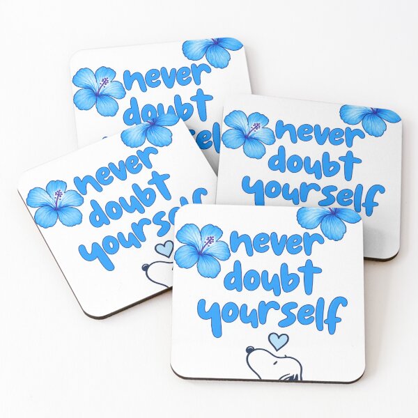 Item preview, Never Doubt Yourself – Cute Blue Floral Motivation designed and sold by ApollonCraft.