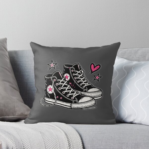 Item preview, Black Sneakers with Pink Stars designed and sold by stickoala.