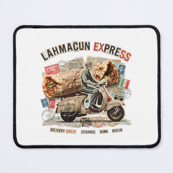 Item preview, Lahmacun Express Vintage Collage Print designed and sold by OzzFrequency.