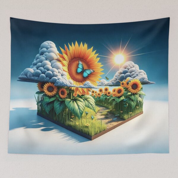 Item preview, Miniature world featuring sunflowers designed and sold by KingsArtworx 2.