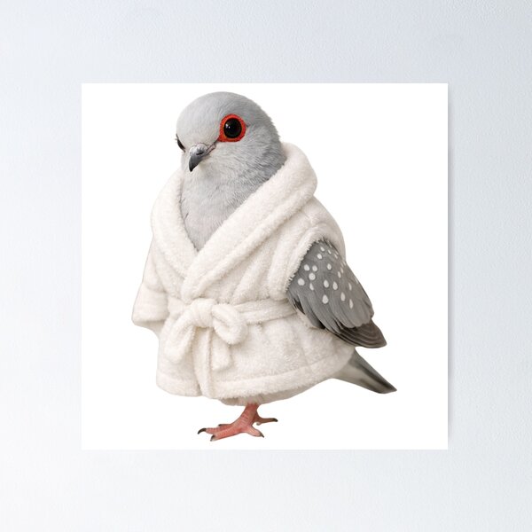 Item preview, Diamond Dove Fluffy Bathrobe designed and sold by Sillytoe.