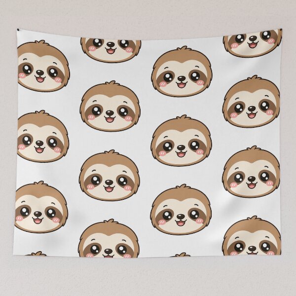Item preview, Cute Kawaii Sloth Face designed and sold by Seculinator.