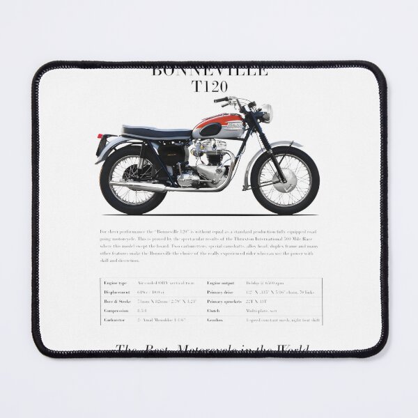 Item preview, Vintage Bonneville T Motorcycle Advertisement Classic Retro Design designed and sold by Samrat Roy.