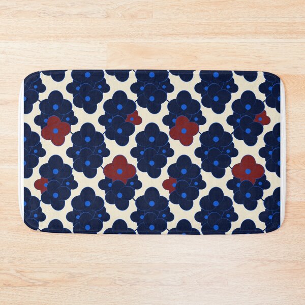 Item preview,  Navy Floral Scatter on Cream Ground designed and sold by StefanStudioArt.