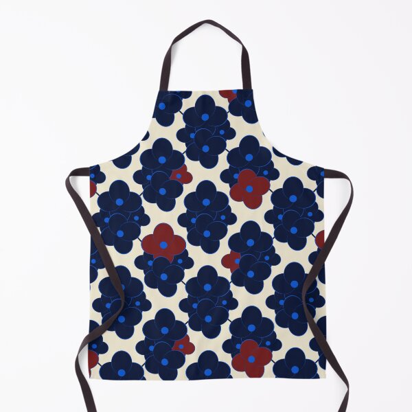 Item preview, Navy Floral Scatter on Cream Ground designed and sold by StefanStudioArt.