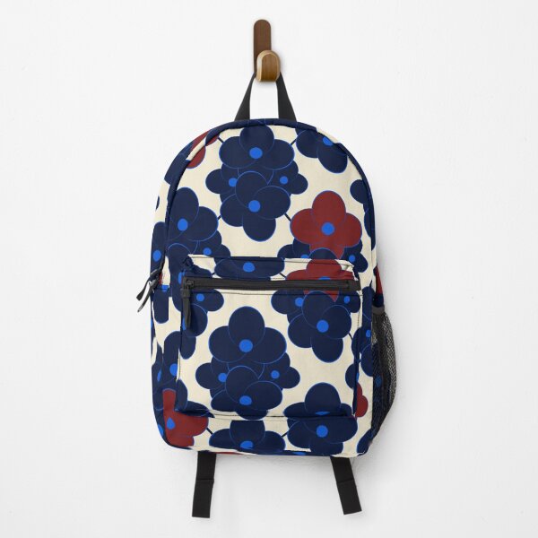 Item preview, Navy Floral Scatter on Cream Ground designed and sold by StefanStudioArt.