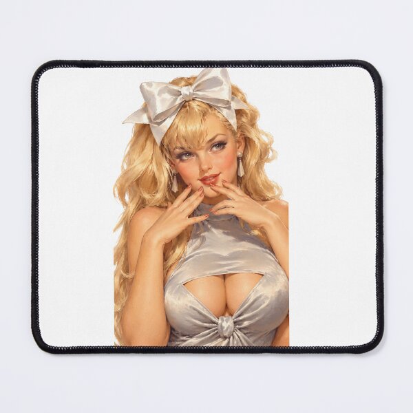Item preview, Vintage Glamour Blonde Ribbon Bow 1940s Retro Fantasy Pin Up Art designed and sold by Cosplayvintage.