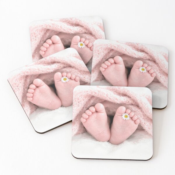 Item preview, Baby Feet Under a Pink Blanket with Daisy designed and sold by Maria Dryfhout.