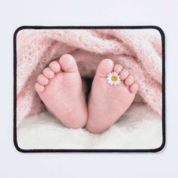Item preview, Baby Feet Under a Pink Blanket with Daisy designed and sold by Maria Dryfhout.
