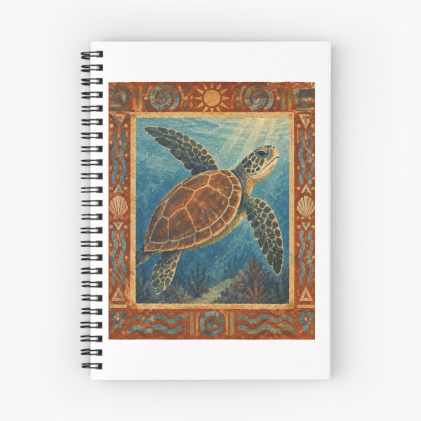Item preview, Sea Turtle Underwater Mosaic Tribal Tapestry Art Illustration designed and sold by manothla.
