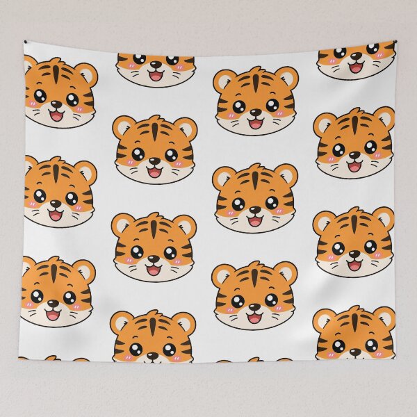Item preview, Cute Kawaii Tiger Face designed and sold by Seculinator.