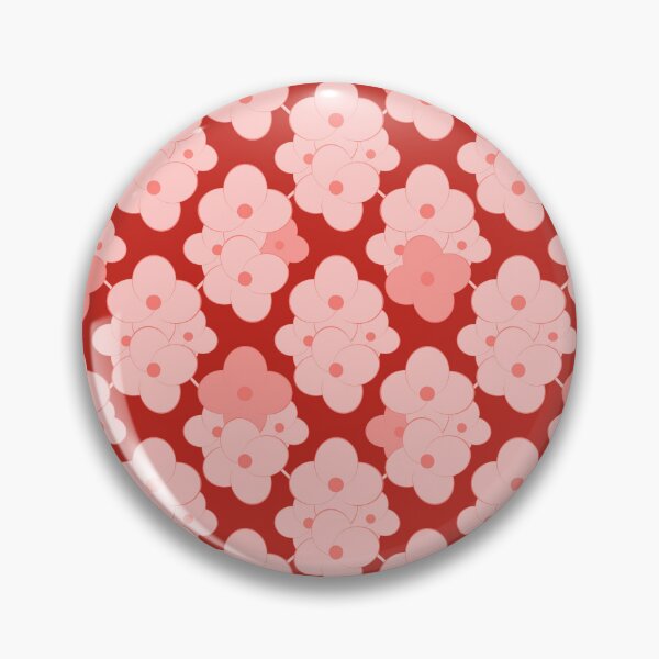 Item preview, Pink Blossom Repeat on Red Background designed and sold by StefanStudioArt.