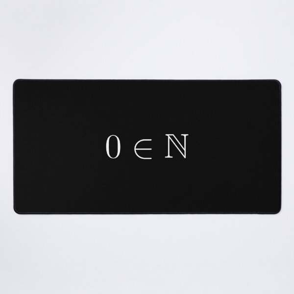 Item preview, Zero Is a Natural Number Minimalist White Text Design designed and sold by SYGMEGABOY.