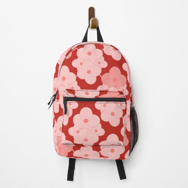 Item preview, Pink Blossom Repeat on Red Background designed and sold by StefanStudioArt.