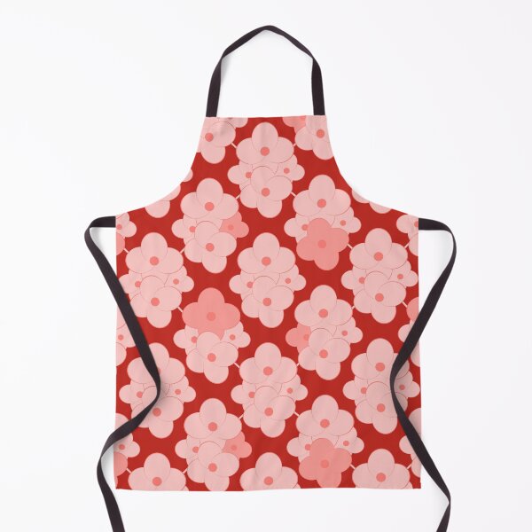 Item preview, Pink Blossom Repeat on Red Background designed and sold by StefanStudioArt.