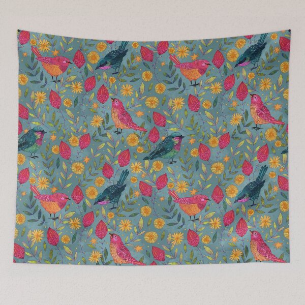 Item preview, Finches - Blue Grey designed and sold by inkedinred.
