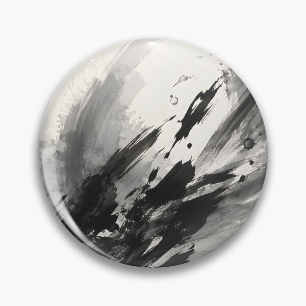 Item preview, Black and White Ink Brush Abstract Expressionist Art designed and sold by GutyzDesignsES.
