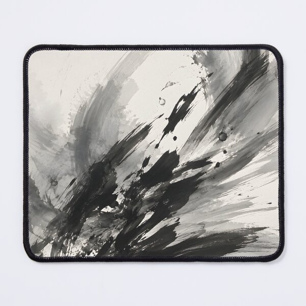 Item preview, Black and White Ink Brush Abstract Expressionist Art designed and sold by GutyzDesignsES.