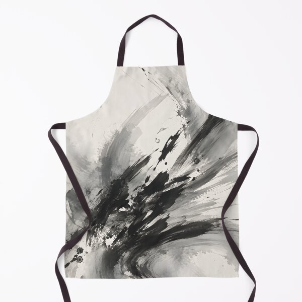 Item preview, Black and White Ink Brush Abstract Expressionist Art designed and sold by GutyzDesignsES.