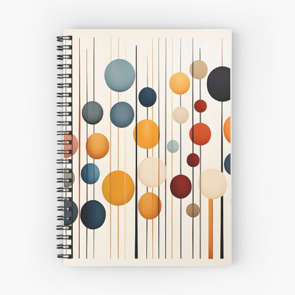Item preview, Mid Century Modern Circles and Vertical Lines Geometric Abstract designed and sold by GutyzDesignsES.