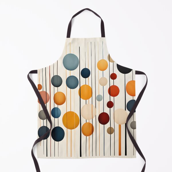 Item preview, Mid Century Modern Circles and Vertical Lines Geometric Abstract designed and sold by GutyzDesignsES.
