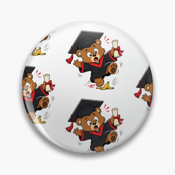 Item preview, Funny Graduation Bear – Cute Graduate Slipping on Banana Peel designed and sold by Nubian Style.