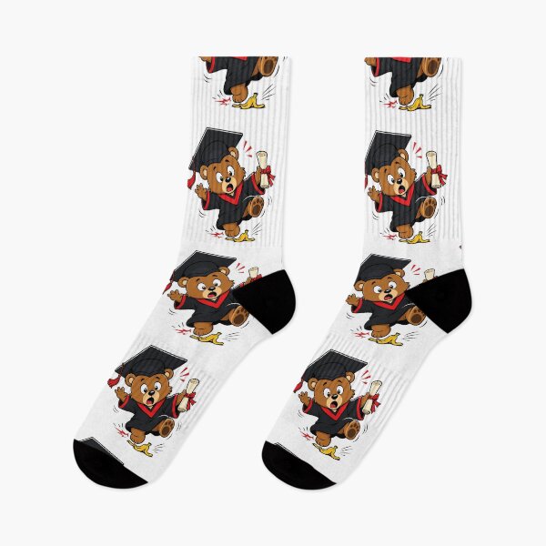 Item preview, Funny Graduation Bear – Cute Graduate Slipping on Banana Peel designed and sold by Nubian Style.