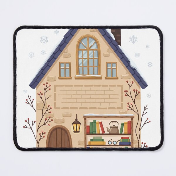 Item preview, Winter Reading House with Books and Cat designed and sold by karamram.