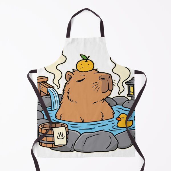Item preview, Cute Capybara Hot Spring – Kawaii Spa designed and sold by Pommes im Bett.