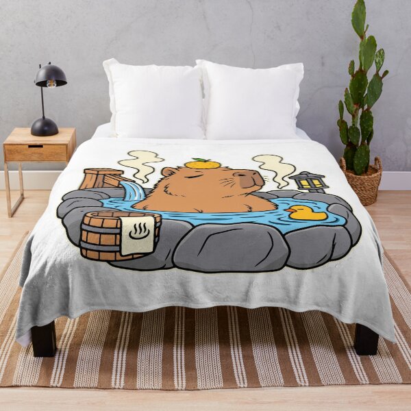Item preview, Cute Capybara Hot Spring – Kawaii Spa designed and sold by Pommes im Bett.