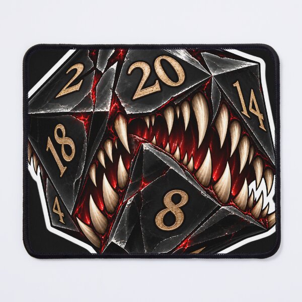 Item preview, Cracked Black Maw D20 designed and sold by PigeonVerse.